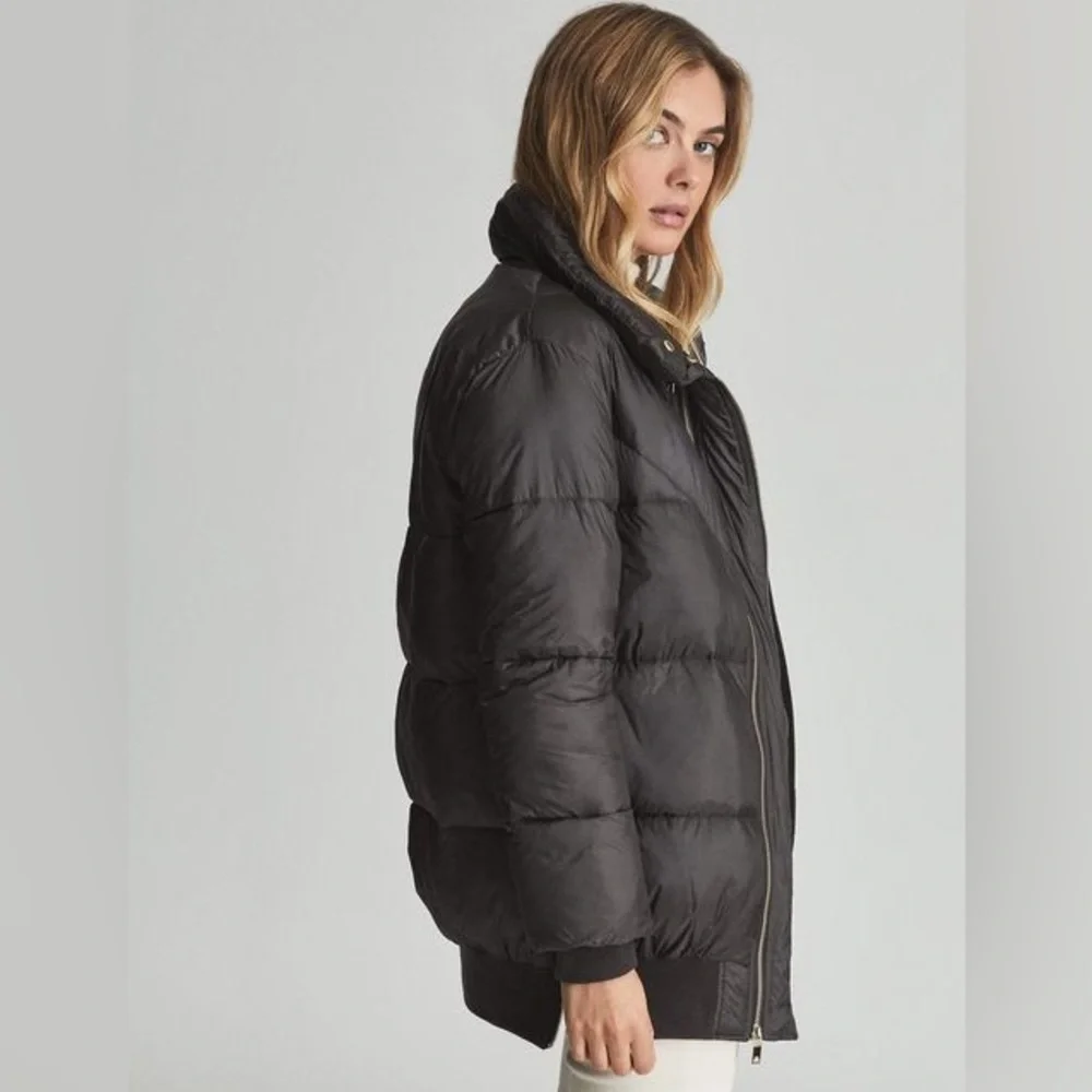 NWT Reiss Kai Puffer Double Zip Jacket In Grey - Picture 2 of 8